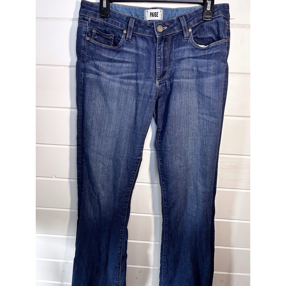 Paige Skyline Boot Jeans Size 30 Medium Wash Bootcut Denim Stretch Pants 30x34